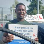 Raymond from Stockport pass his driving test on the first attempt