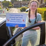 Katie Cowell from Macclesfield passed her driving test on 31st July