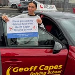 Poppie from Stockport passed her driving test on the 2nd October