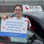 Scarlett Cornwell from Droylsden passed your test on 18th June Scarlett Cornwell from Droylsden passed your test on 18th June