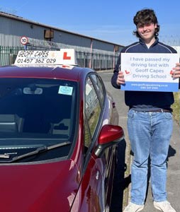 Owen Dobbs from Glossop passed his driving test first time on 19th March 2026