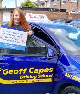 Ella Townley from Macclesfield passed her driving test on the 13th April 2026