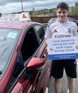 Logan Oliver from Glossop passed his driving test on 29th May 2026