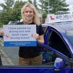 Mia Berg from Bollington passed her driving test at the first attempt on 29th April 2026