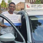 Milton Gomes from Cheadle Heath, passed his test in the automatic car on 24th June 2026