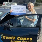 Mia Berg from Bollington passed her driving test at the first attempt on 29th April 2026