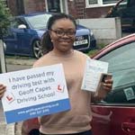 Oli from Stockport passed her automatic driving test on 12th September 2026